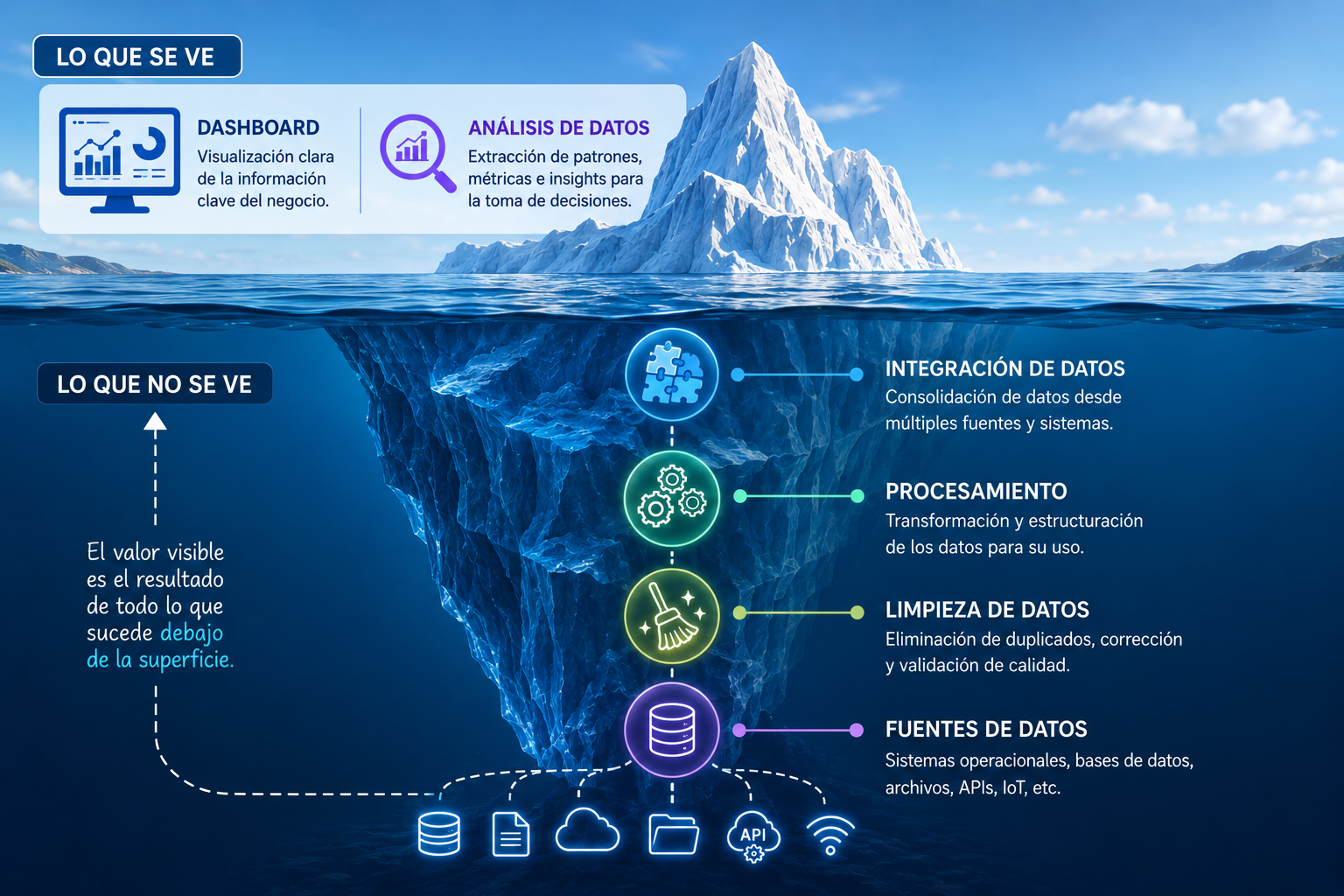 Iceberg del análisis de datos — SuiDati
